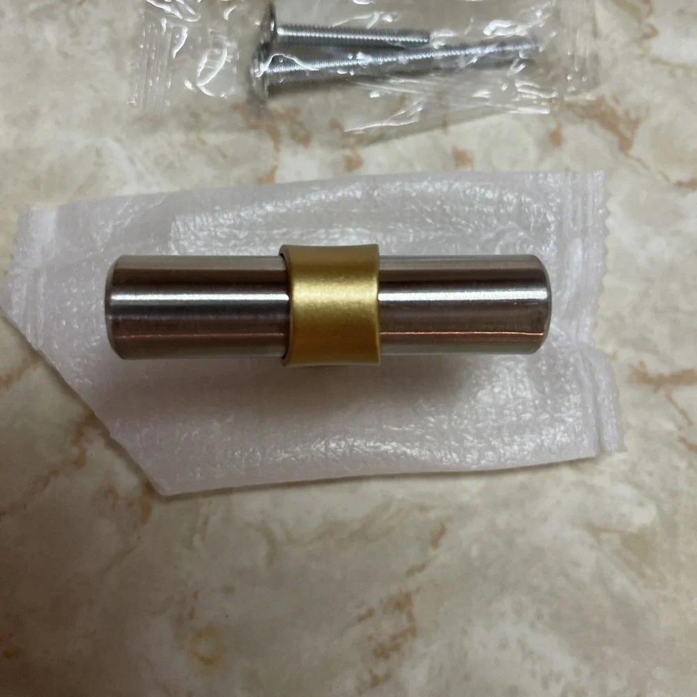 20 New Unused Two-tone Colored Drawer Pulls, simple classic shape with hardware